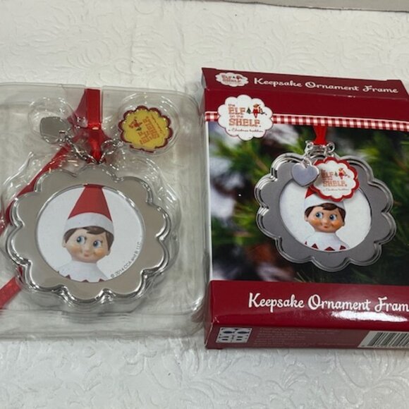 NEW Elf on the Shelf Keepsake Christmas Photo Holder Ornament Keepsake Frame 3" - Picture 2 of 7
